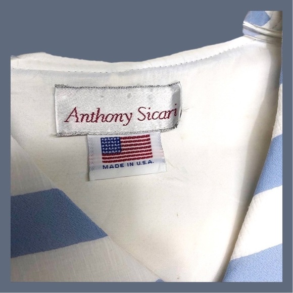 𝅺VINTAGE preppy Anthony Sicari SET Skirt + Sweater Size XS/S 70s 60s 80s sailor - Picture 3 of 16